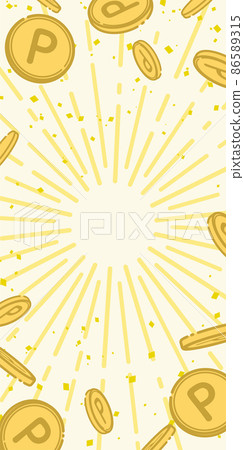 Background illustration of point coins flying (white) 86589315