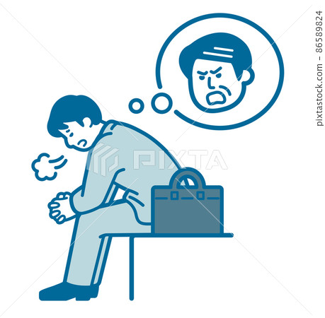 Man sighing Man sighing 86589824