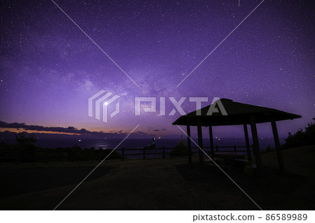 《Miyazaki Prefecture Tomiyama Observatory》 From the Tomiyama Observatory, the Milky Way in summer and the morning star 86589989