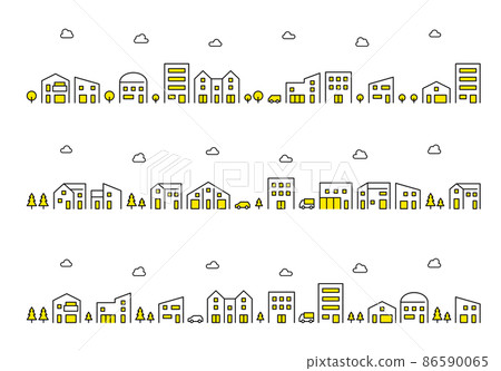 Cityscape vector material 86590065