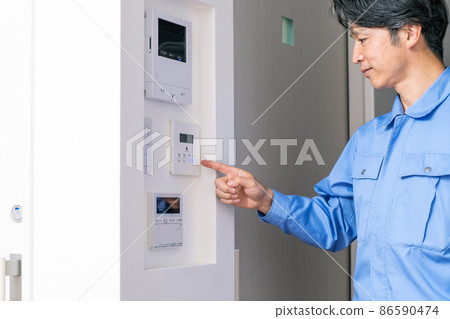 Work clothes, middle electric appliances, entrance monitor 86590474