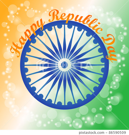 Happy Indian Republic day celebration poster or banner background. 86590509