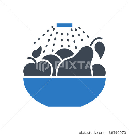 Wash fruits related vector glyph icon Wash fruits related vector glyph icon 86590970