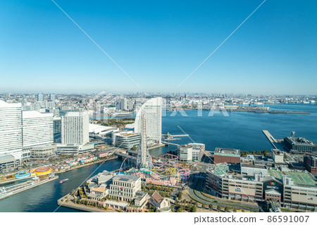 [Kanagawa] Minato Mirai in sunny weather 86591007