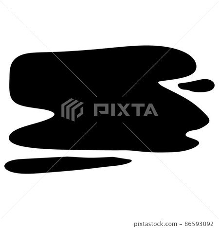 Hand drawn blob element ink paint splash stain spot splatter different shapes. Isolated cut out vector illustration for sticker label banner design. 86593092
