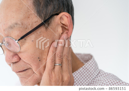 Senior ear deafness Senior ear deafness 86593151