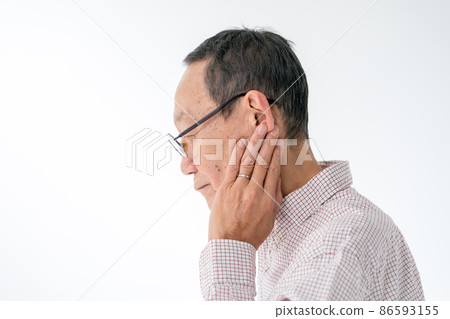 Senior ear deafness Senior ear deafness 86593155