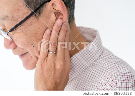 Senior ear deafness Senior ear deafness 86593158