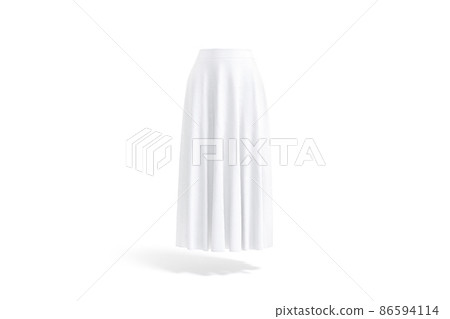 Blank white women maxi skirt mockup, front view 86594114