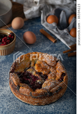 Breaded rustic pie with berries Breaded rustic pie with berries 86594223