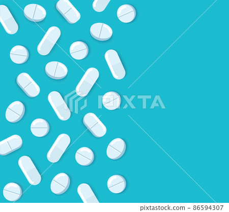 medical pills and capsules pharmacy vector illustration	 86594307