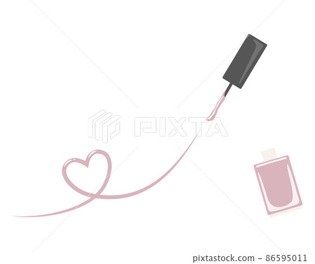 Heart drawn with manicure Heart drawn with manicure 86595011