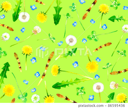 春天花朵可愛手繪水彩插圖的隨機背景素材 春天花朵可愛手繪水彩插圖的隨機背景素材 86595436