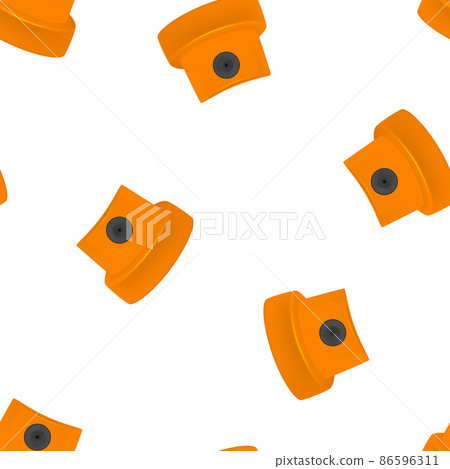 Orange nozzles for aerosol can seamless pattern. Vector illustration. 86596311