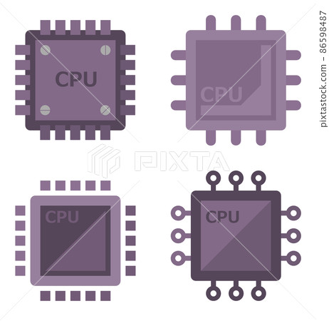 Illustrations by type of electronic circuits used in electronic devices 86598487
