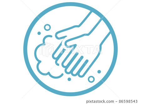 Infection control icon Hand wash Infection control icon Hand wash 86598543