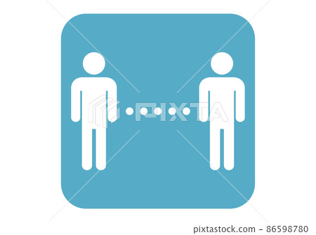 Infection control icon social distance Infection control icon social distance 86598780
