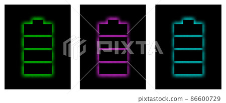 Illustration of the battery mark that displays the remaining battery level Illustration of the battery mark that displays the remaining battery level 86600729