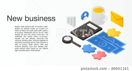 New business concept banner, isometric style New business concept banner, isometric style 86601161