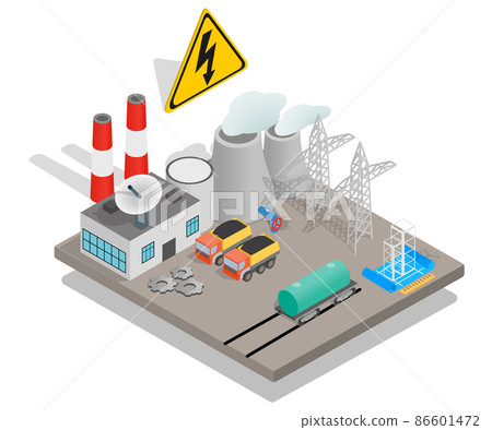 Power unit concept banner, isometric style Power unit concept banner, isometric style 86601472