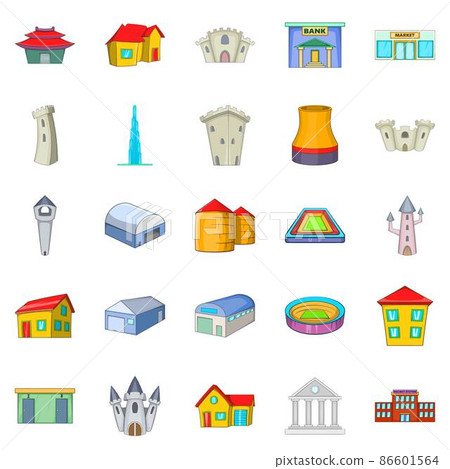 Formation icons set, cartoon style Formation icons set, cartoon style 86601564