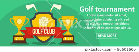 Golf tournament banner horizontal concept 86601600