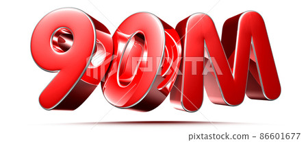 90m red. - Stock Illustration [86601677] - PIXTA