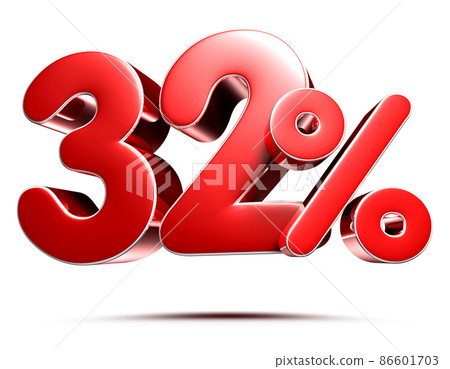 32 percent red. 32 percent red. 86601703