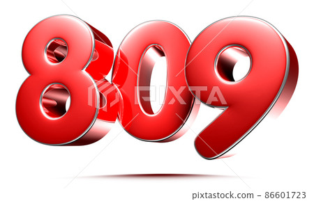 number 809 red. number 809 red. 86601723