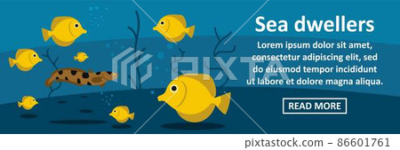 Sea dwellers banner horizontal concept Sea dwellers banner horizontal concept 86601761