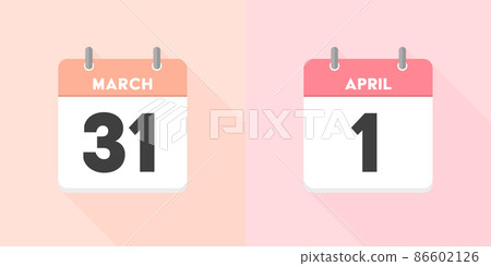 End of March and Beginning of April Calendar: March 31st and April 1st Daily Calendar Set-New Year End of March and Beginning of April Calendar: March 31st and April 1st Daily Calendar Set-New Year 86602126