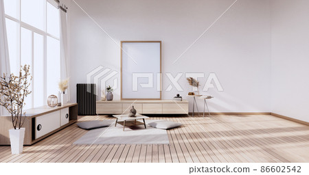 Modern living room minimalist design, 3d rendering 86602542