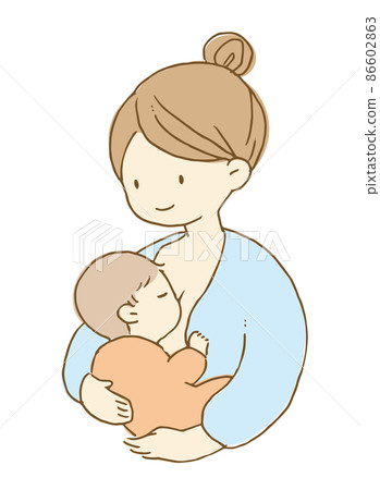 Female breastfeeding baby Female breastfeeding baby 86602863