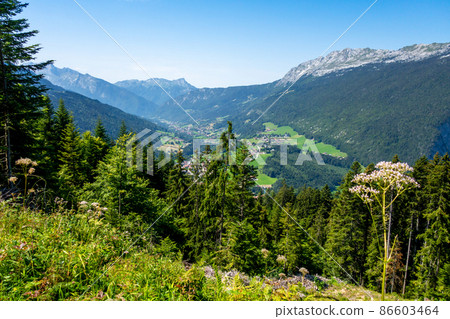 Mountain landscape in The Grand-Bornand, France 86603464