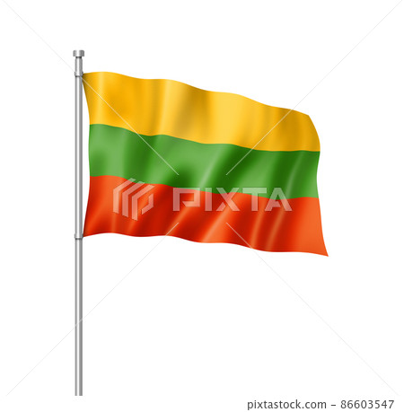 Lithuanian flag isolated on white Lithuanian flag isolated on white 86603547