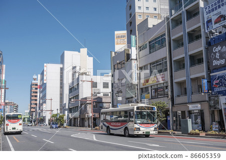 埼玉縣熊谷市熊谷站北口前的主要街道和街景 86605359