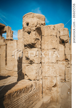 The ruins of the ancient temple of Horus in Edfu, Egypt The ruins of the ancient temple of Horus in Edfu, Egypt 86605556