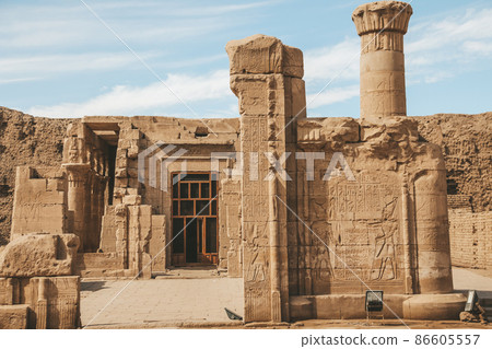 The ruins of the ancient temple of Horus in Edfu, Egypt The ruins of the ancient temple of Horus in Edfu, Egypt 86605557