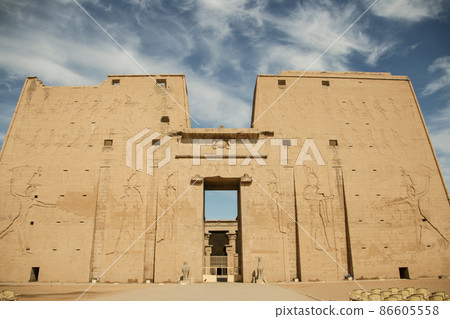 The ruins of the ancient temple of Horus in Edfu, Egypt The ruins of the ancient temple of Horus in Edfu, Egypt 86605558