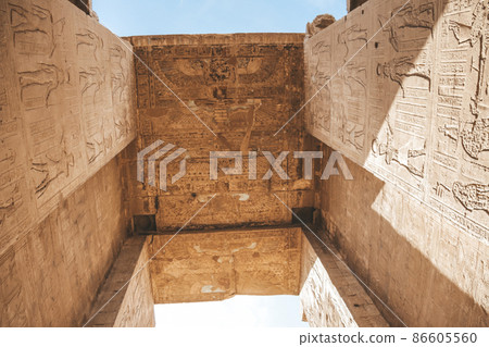 The ruins of the ancient temple of Horus in Edfu, Egypt The ruins of the ancient temple of Horus in Edfu, Egypt 86605560