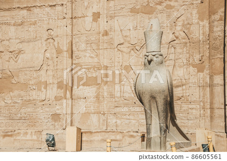 The ruins of the ancient temple of Horus in Edfu, Egypt The ruins of the ancient temple of Horus in Edfu, Egypt 86605561