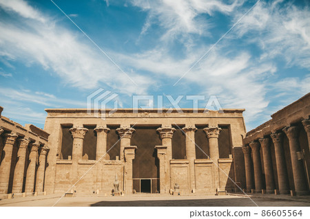 The ruins of the ancient temple of Horus in Edfu, Egypt The ruins of the ancient temple of Horus in Edfu, Egypt 86605564
