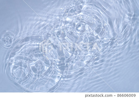 Circles on water. Blue round shadows. Blurred background made with water and light in monochrome. Pureness and freshness concept. Circles on water. Blue round shadows. Blurred background made with water and light in monochrome. Pureness and freshness concept. 86606009