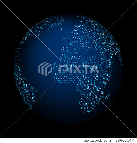 Earth globe. Digital technology computing communication concept pattern background 86606147