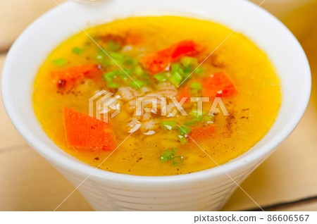Syrian barley broth soup Aleppo style 86606567
