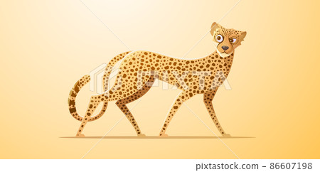 Cheetah, african gepard walking Cheetah, african gepard walking 86607198