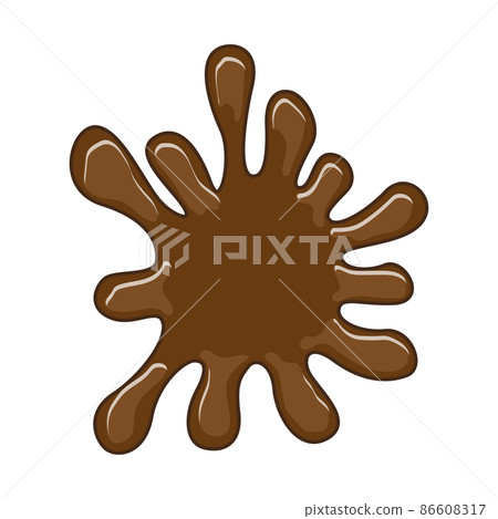 Chocolate splat vector illustration Chocolate splat vector illustration 86608317