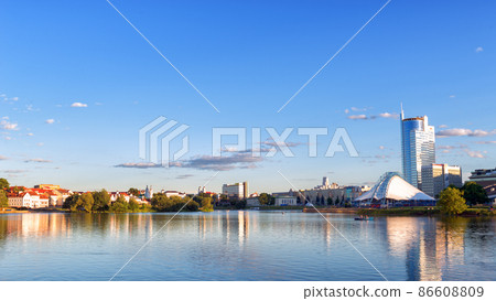 Minsk Belarus panorama of the historic centre 86608809