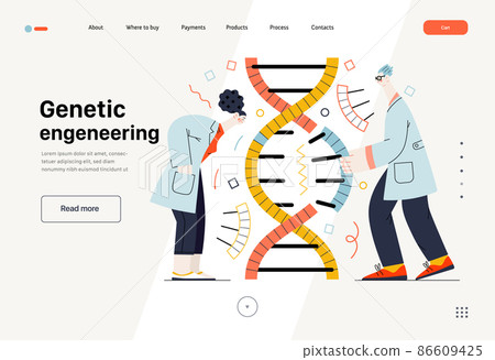 Technology Memphis illustration. Creative landing web page template 86609425