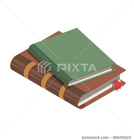 A stack of books with a bookmark. Learning concept. Isometric vector illustration A stack of books with a bookmark. Learning concept. Isometric vector illustration 86609828